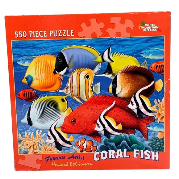 White Mountain Other - Vintage New White Mountain Coral Fish 550 Piece Jigsaw Puzzle Howard Robinson